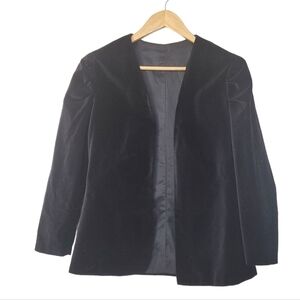 Vintage Velvet Open Blazer